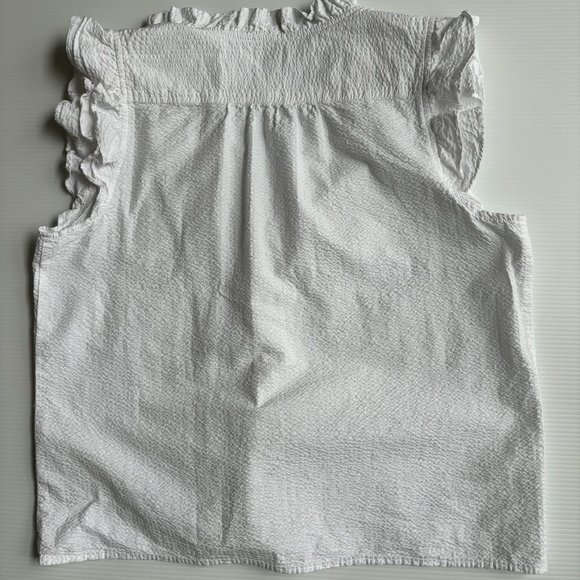 J. Crew Sleeveless Ruffle Blouse - Picture 3 of 7